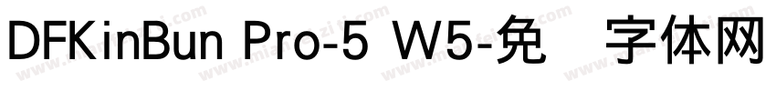 DFKinBun Pro-5 W5字体转换